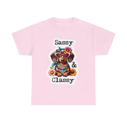 Sassy Classy Doxie Heavy Cotton Tee