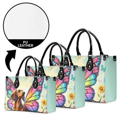 Doxie Butterfly PU Leather Handbag