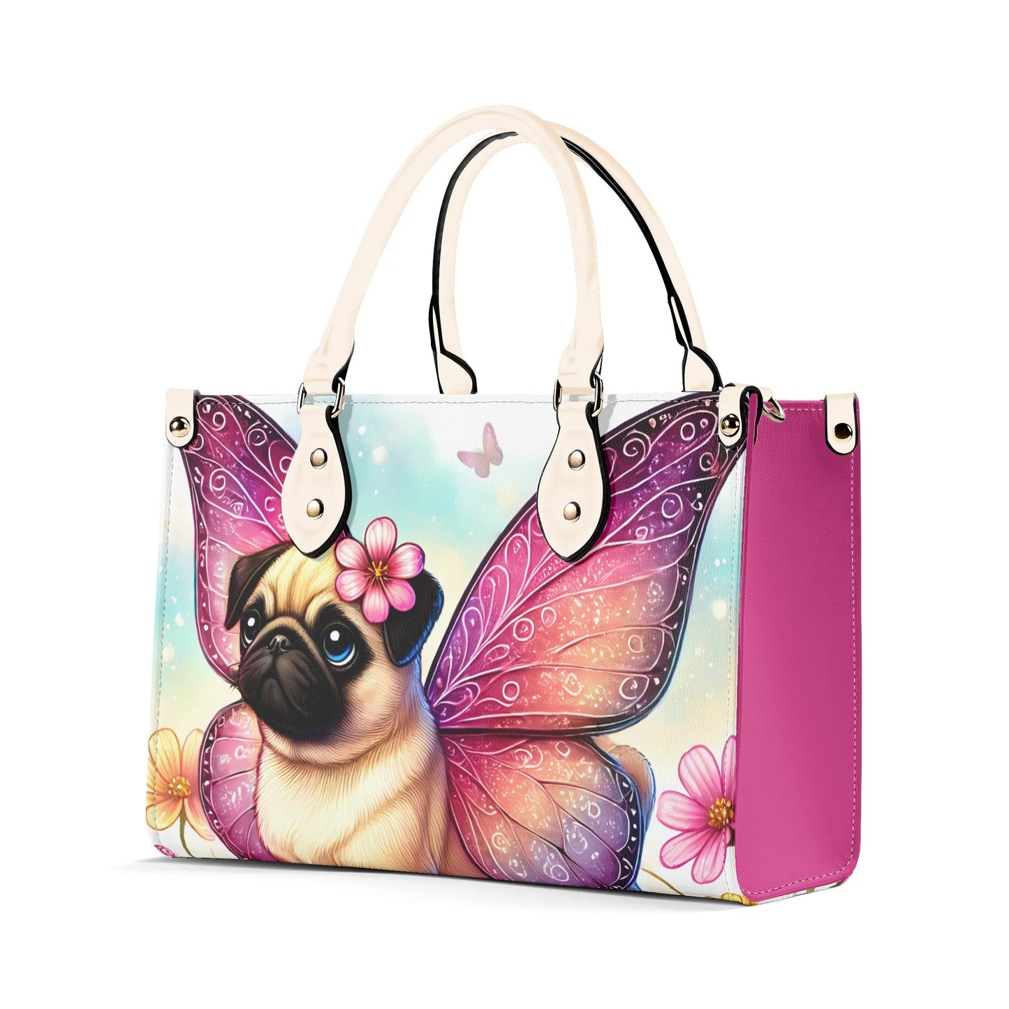 Pug Butterfly Handbag