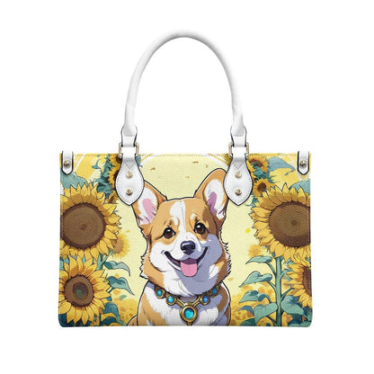 Corgi sunflower purse bag