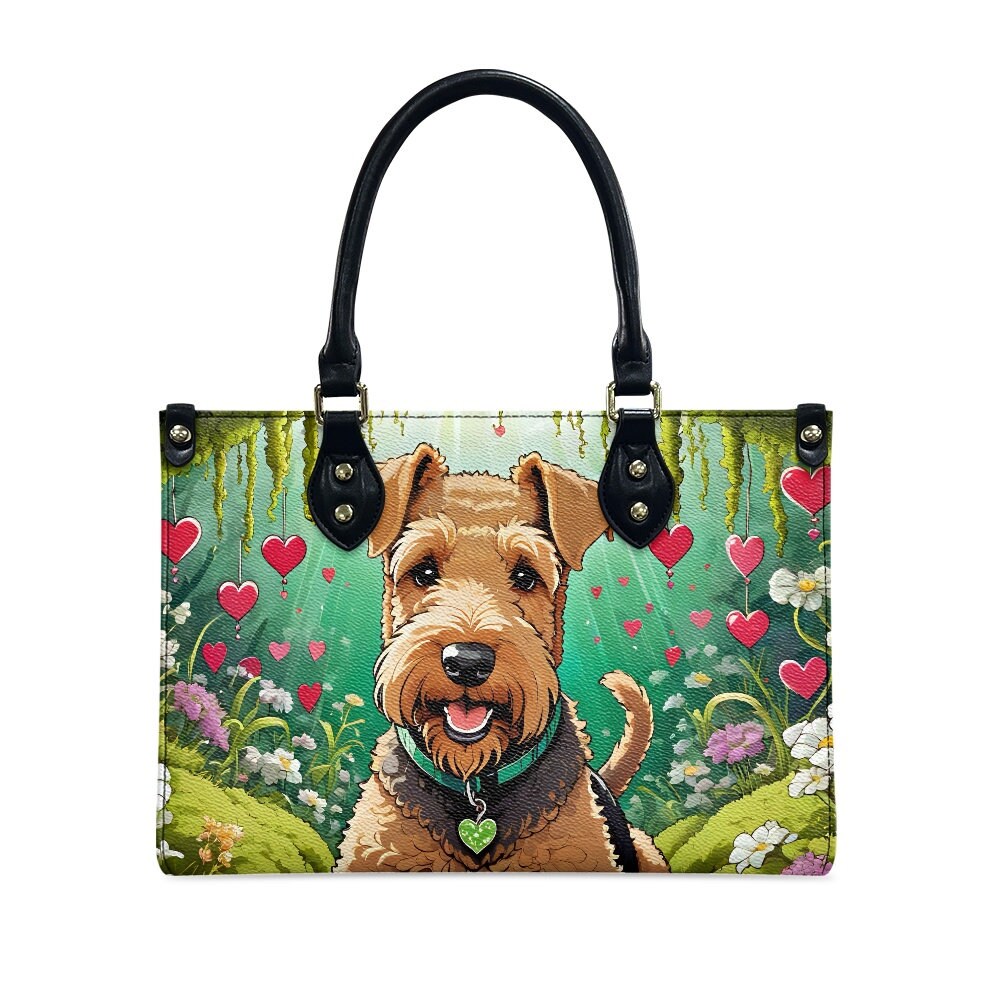 Airedale terrier purse bag tote