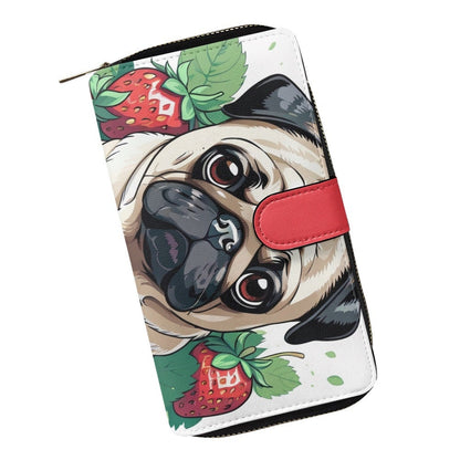 Pug Strawberries Ladies wallet